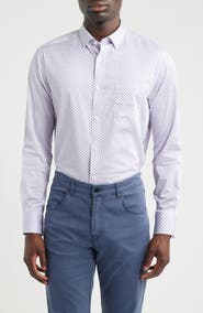Johnston & Murphy Logan Print Button-Up Shirt