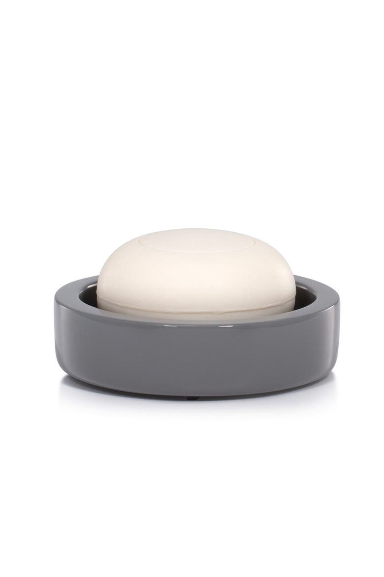 Domus Gray Gloss Soap Dish, Main, color, GREY