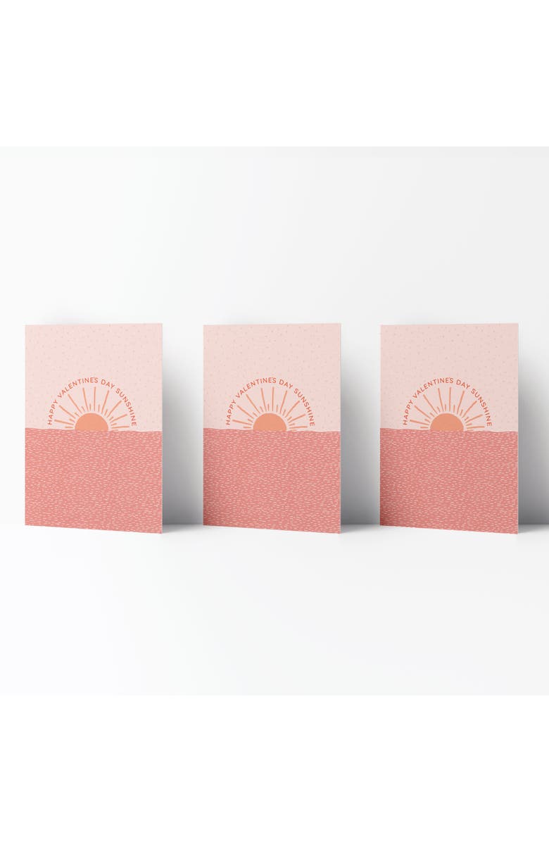 Ramus & Co Love/Friendship Greeting Card Pack (3ct) "Happy Valentine's Day Sunshine", Main, color, Multi-Pack