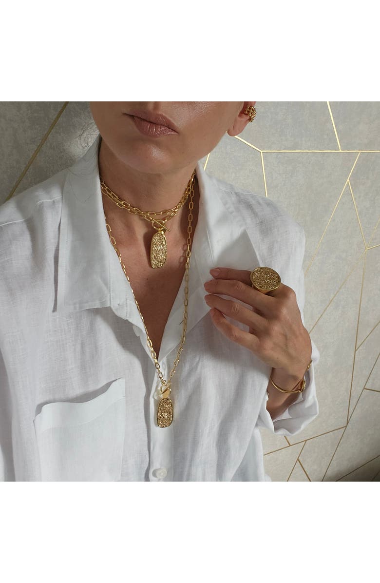 Daniela Millan Jewelry Element Pendant Long Necklace, Alternate, color, Gold