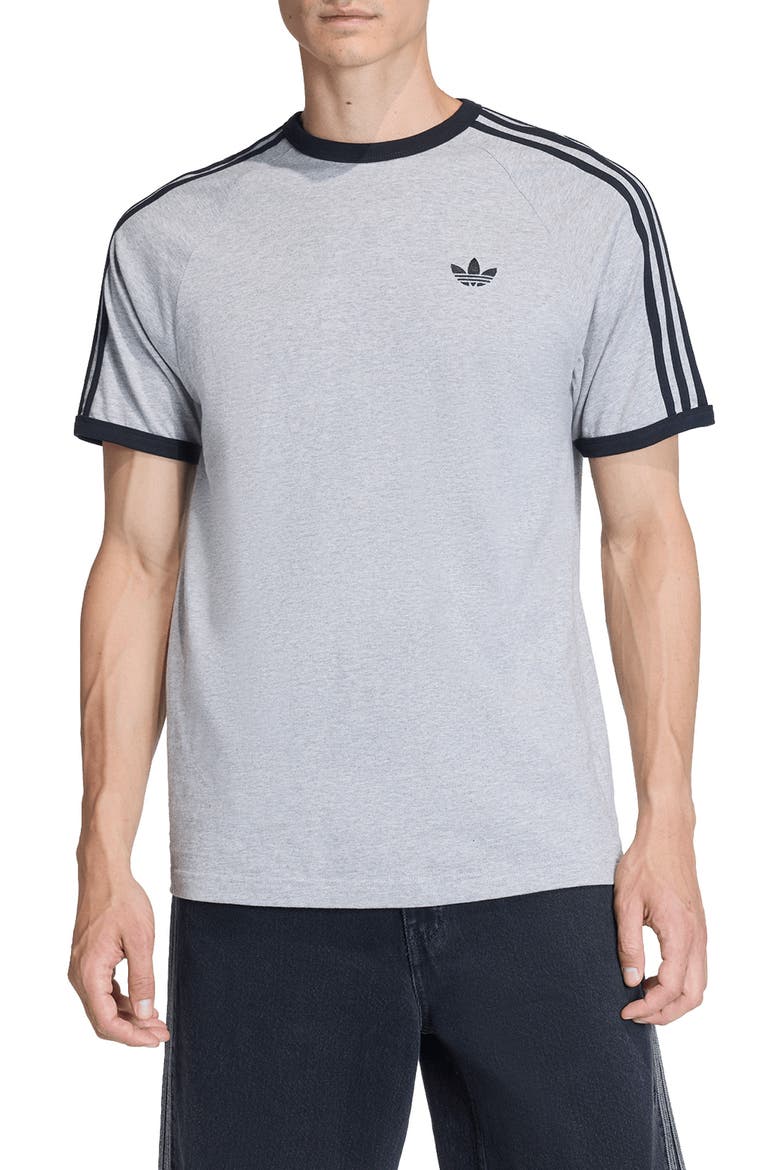 3-Stripes Graphic T-Shirt, Main, color, MEDIUM GREY HEATHER