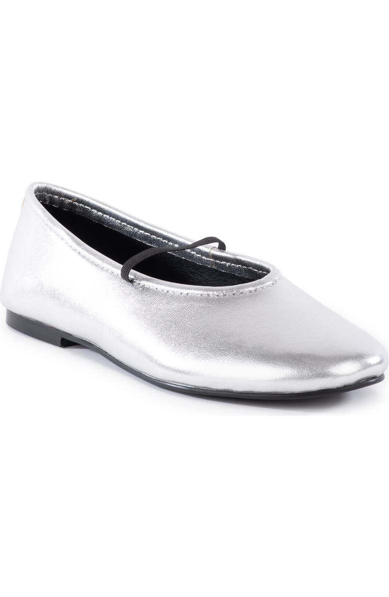 Seychelles Neon Moon Metallic Mary Jane Flat, Main, color, Silver