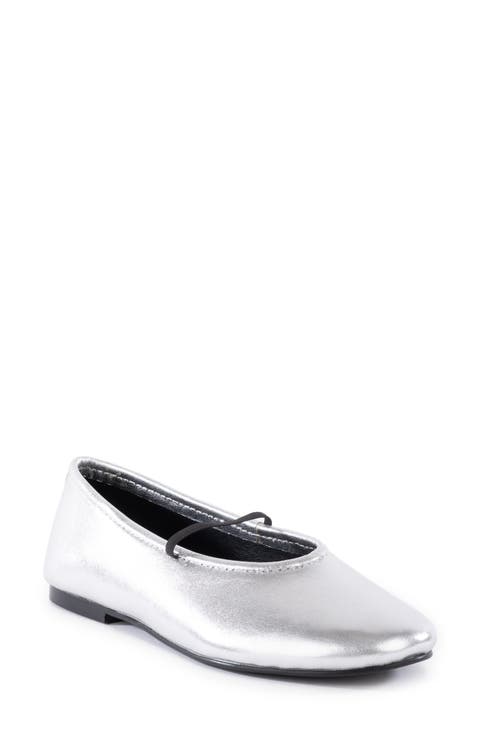 Neon Moon Metallic Mary Jane Flat (Women)