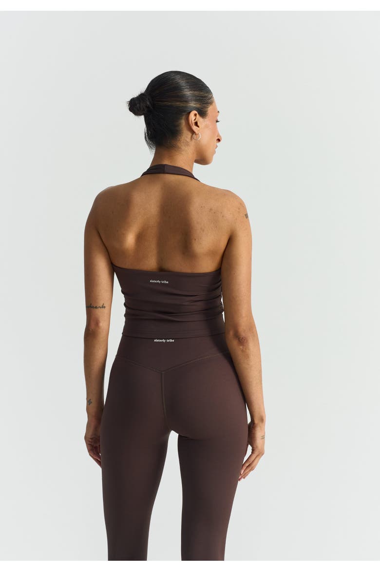 Softsculpt Halter Neck Top, Alternate, color, Espresso