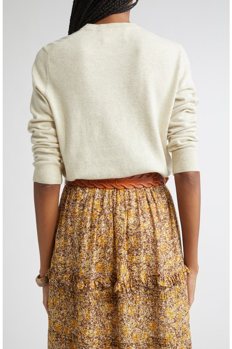 Lanta Cotton & Wool Sweater, Alternate, color, LIGHT GREY/ LIGHT YELLOW