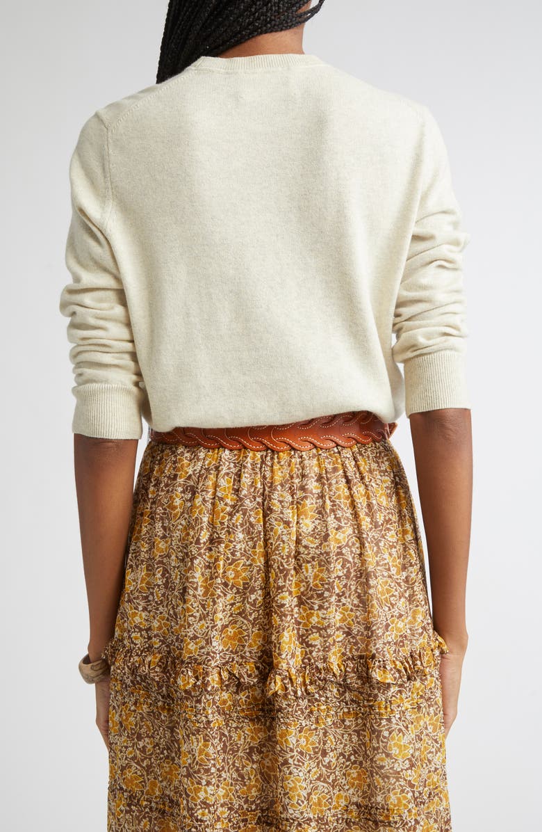 Isabel Marant Étoile Lanta Cotton & Wool Sweater, Alternate, color, Light Grey/ Light Yellow