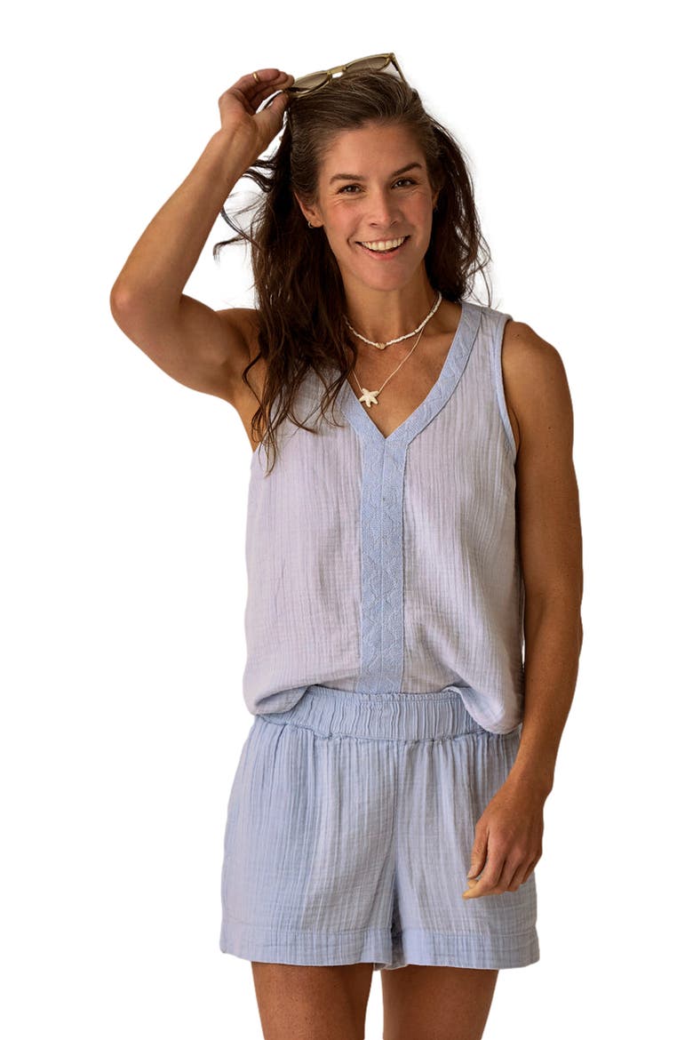 Kayla Gauze Tank, Alternate, color, Kentucky