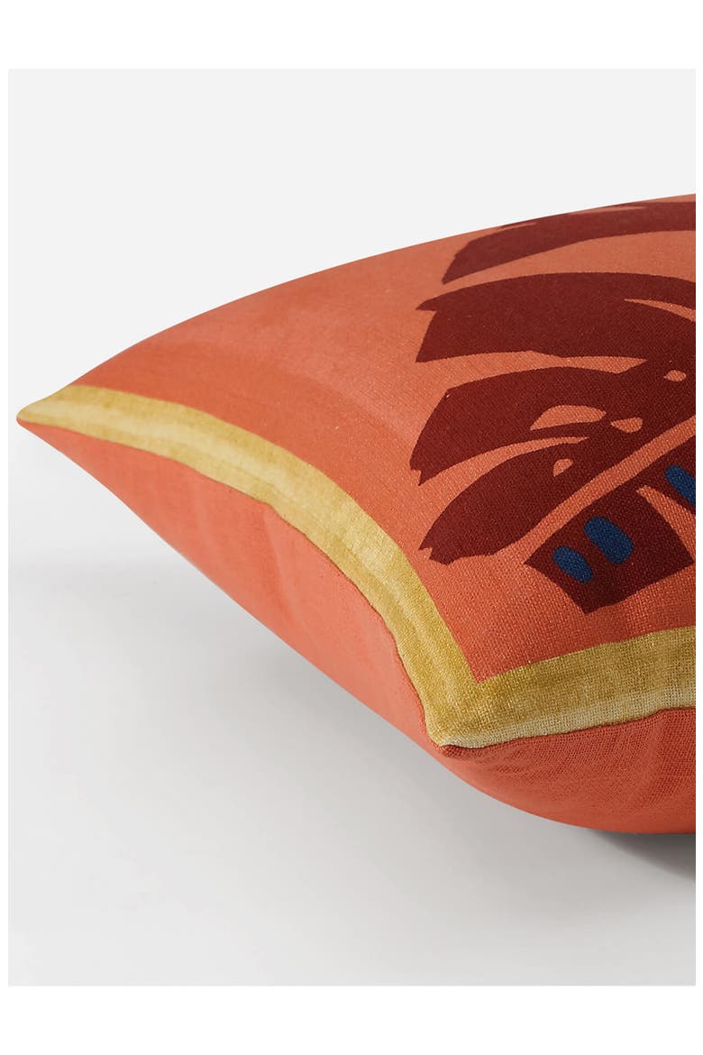 Leaf Sketch Accent Pillow, Alternate, color, KOI