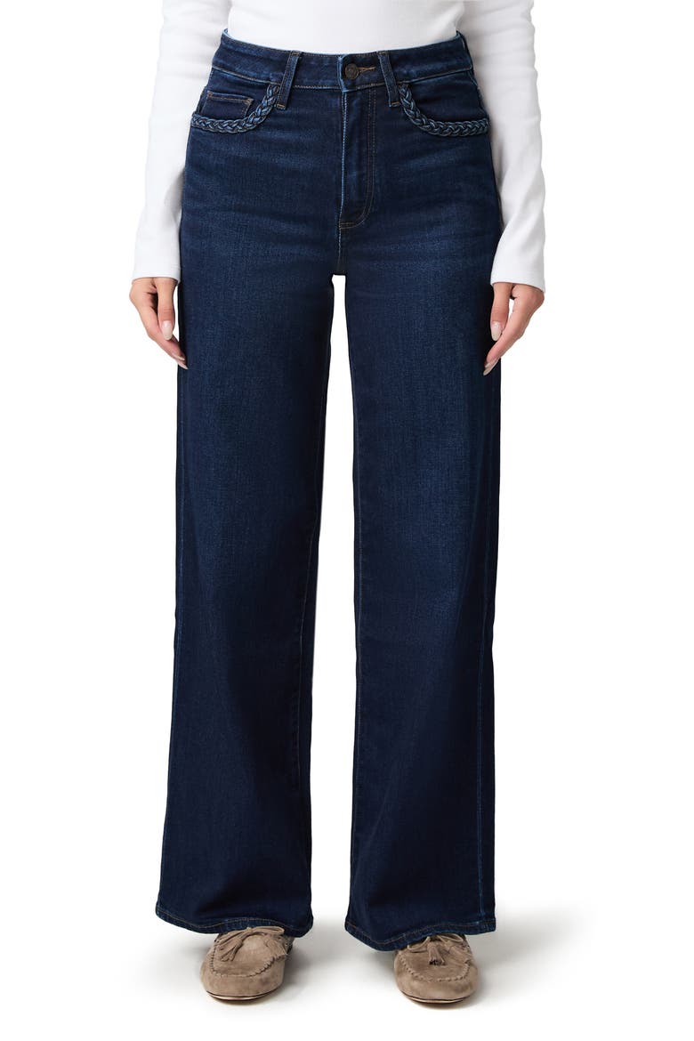 Anessa Braided Pocket High Waist Wide Leg Jeans, Main, color, ETERNO