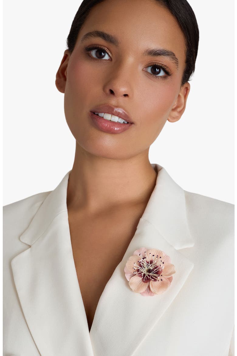 The Cherry Blossom Floral Brooch, Alternate, color, Pink