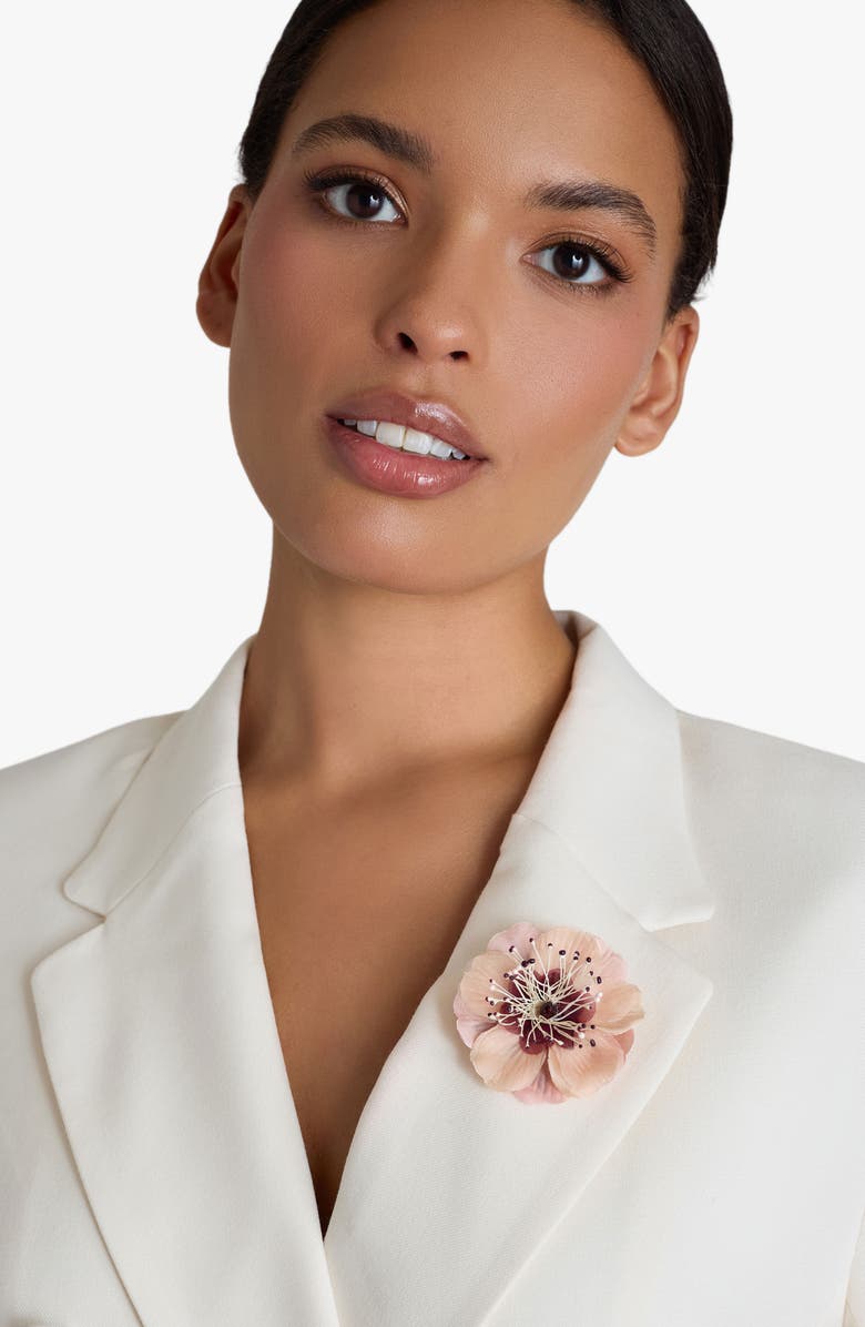 Helena Simon The Cherry Blossom Floral Brooch, Alternate, color, Pink