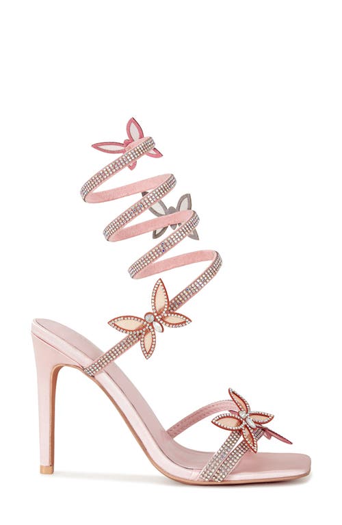 Azalea Wang Zarya Ankle Wrap Sandal In Pink