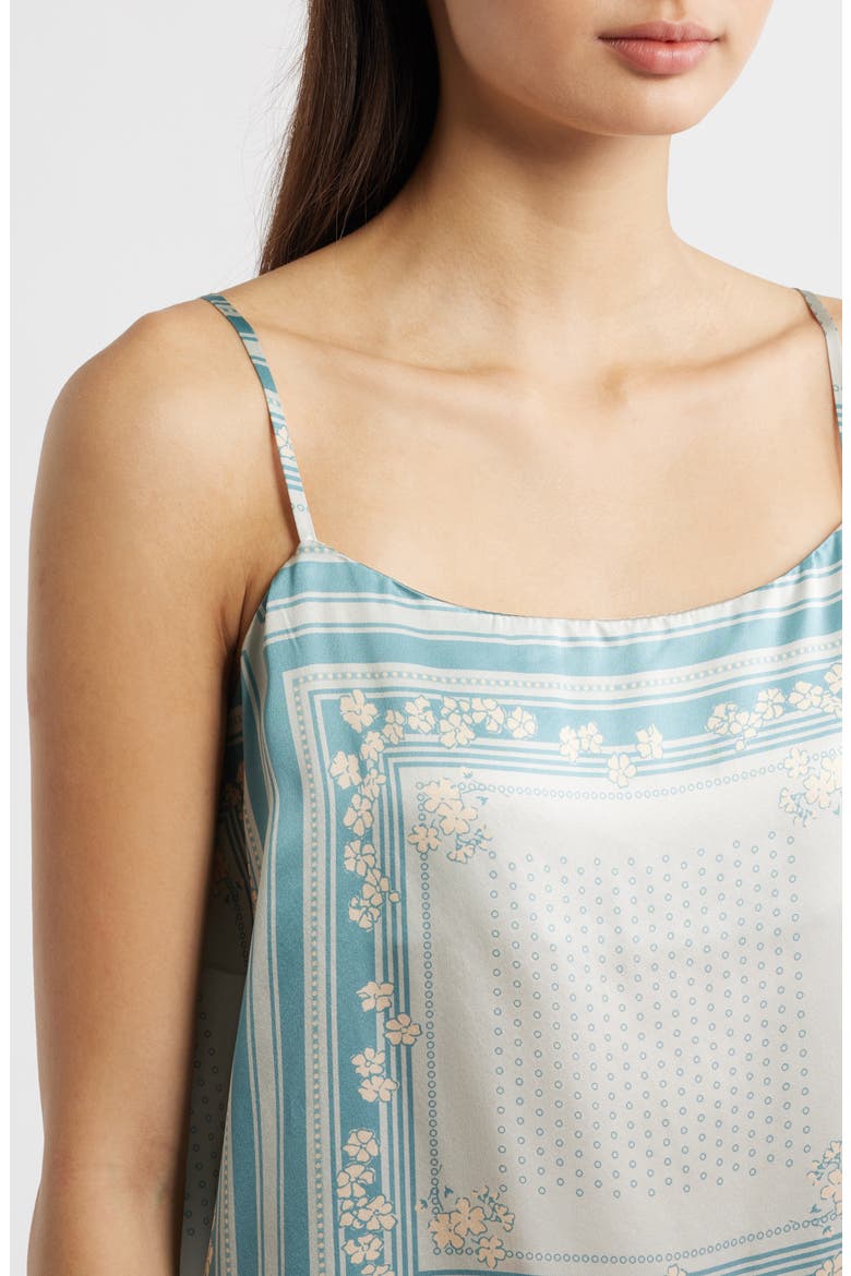 Esme Scarf Print Silk Camisole (Nordstrom Exclusive), Alternate, color, BARDOT