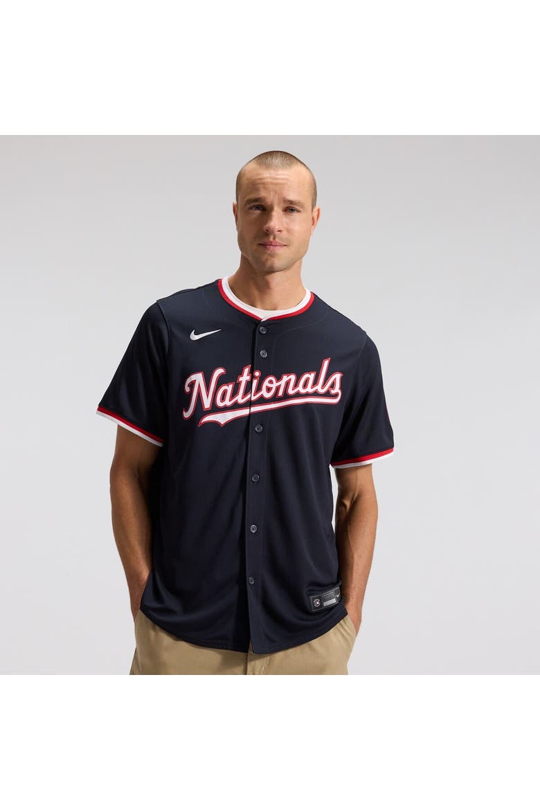 Men's Nike James Wood Navy Washington Nationals Alternate Limited Jersey, Main, color, Navy