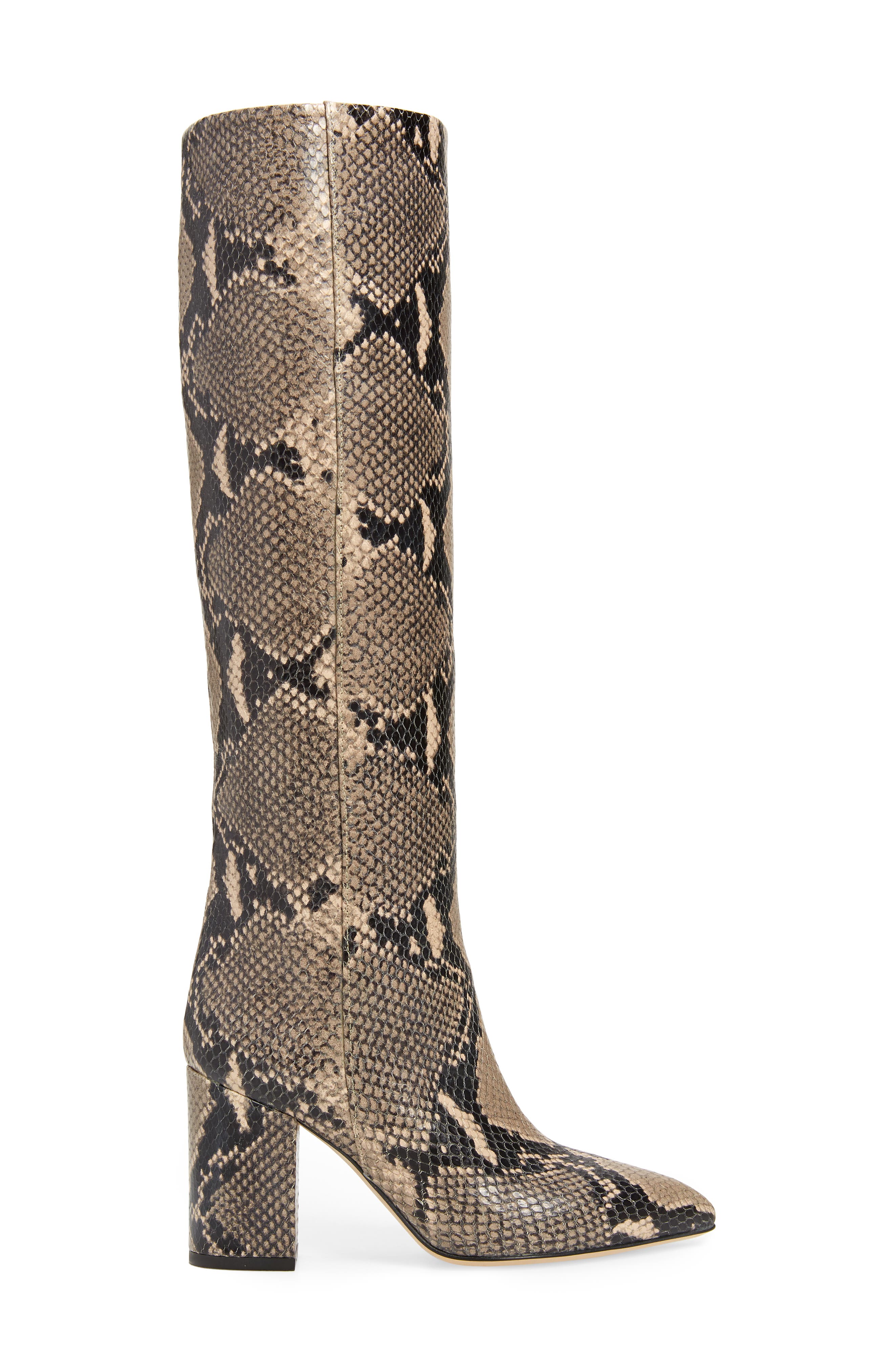 Paris Texas Python Embossed Knee High Boots, Alternate, color, 