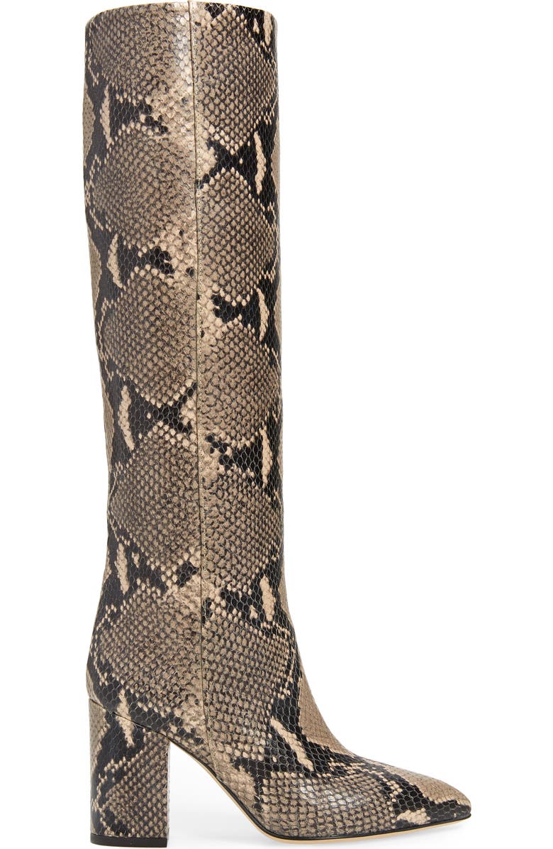 Paris Texas Python Embossed Knee High Boots, Alternate, color,