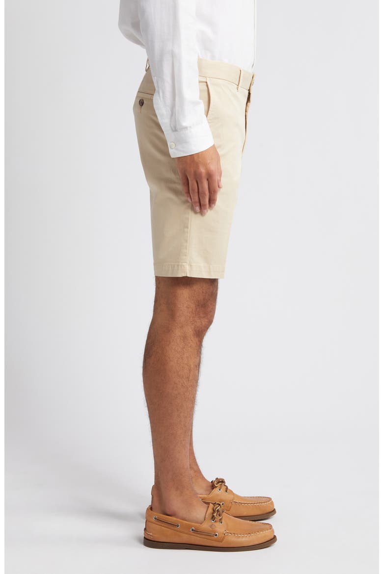 Microsanded Cotton Stretch Twill Shorts, Alternate, color, KHAKI