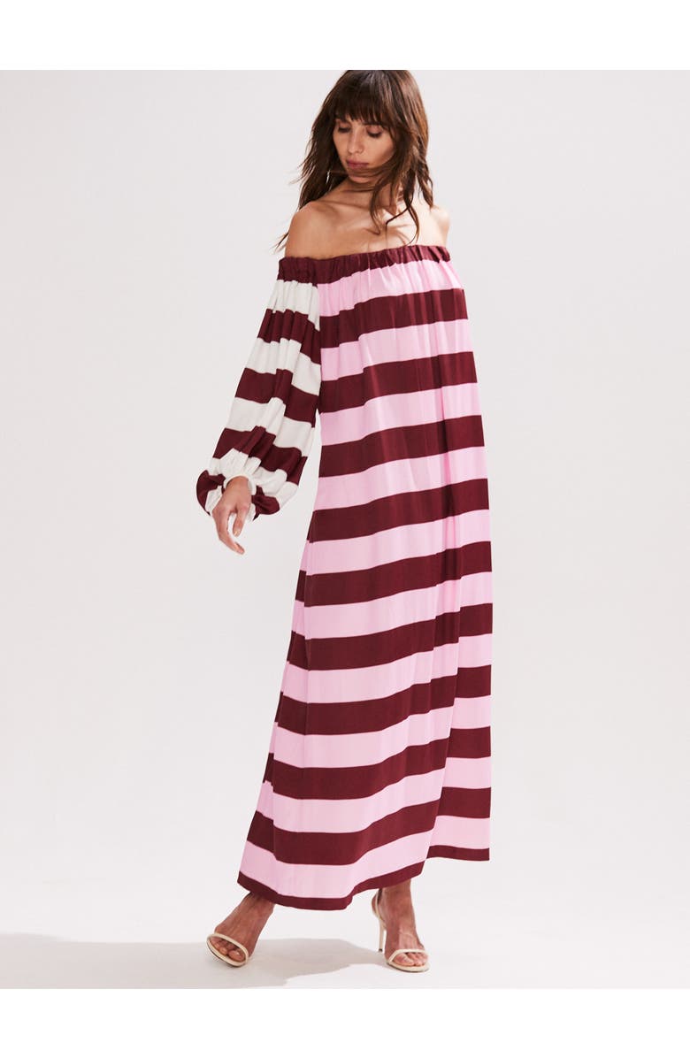 Ro&Zo Gigi Stripe Bandeau Dress, Alternate, color, 