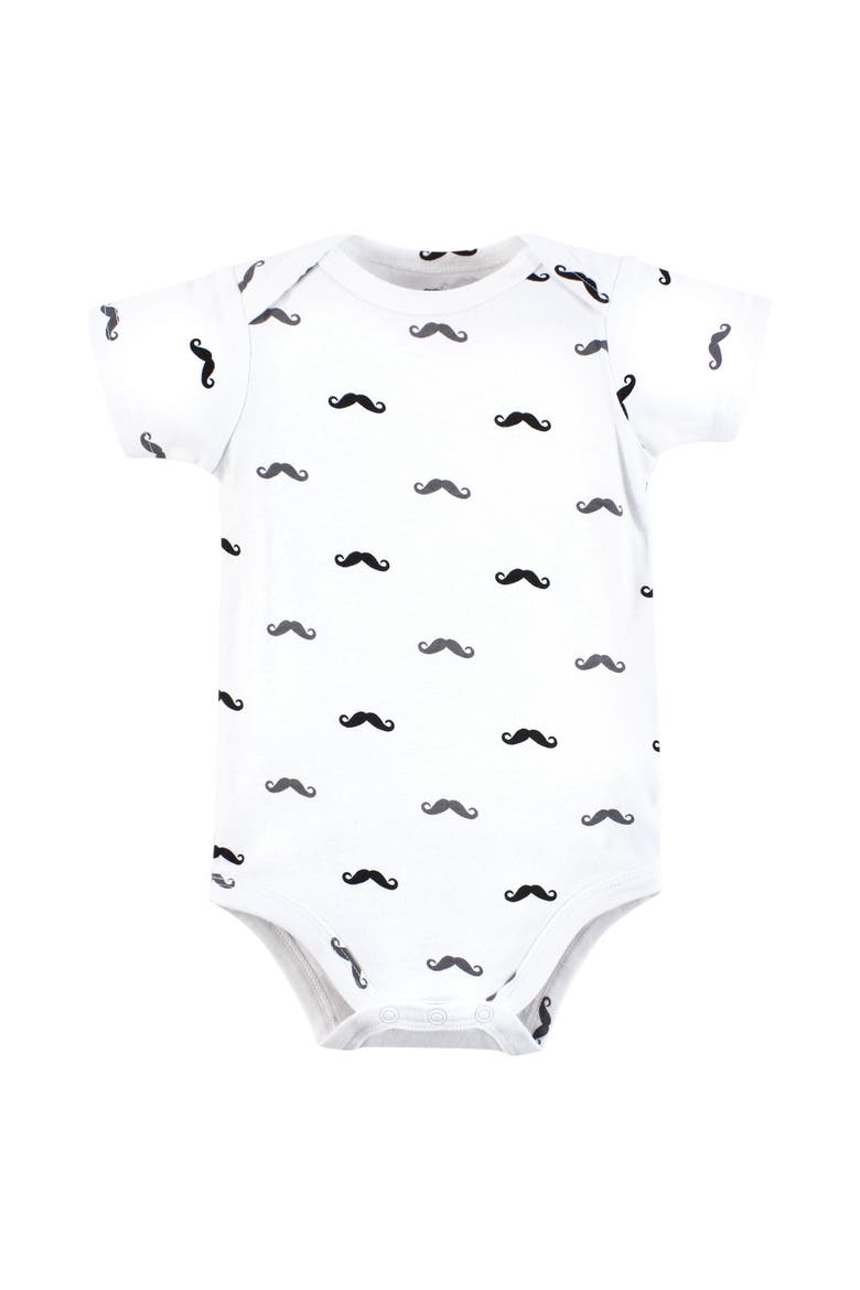 Essential Cotton Bodysuits 5-Piece Set, Alternate, color, Plaid Bow Tie