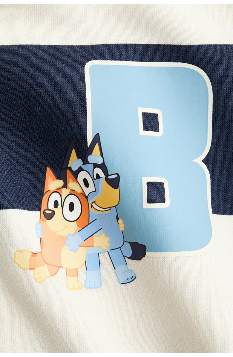 H&M Oversized Printed Sweatshirt, Alternate, color, Navy Blue/Bluey