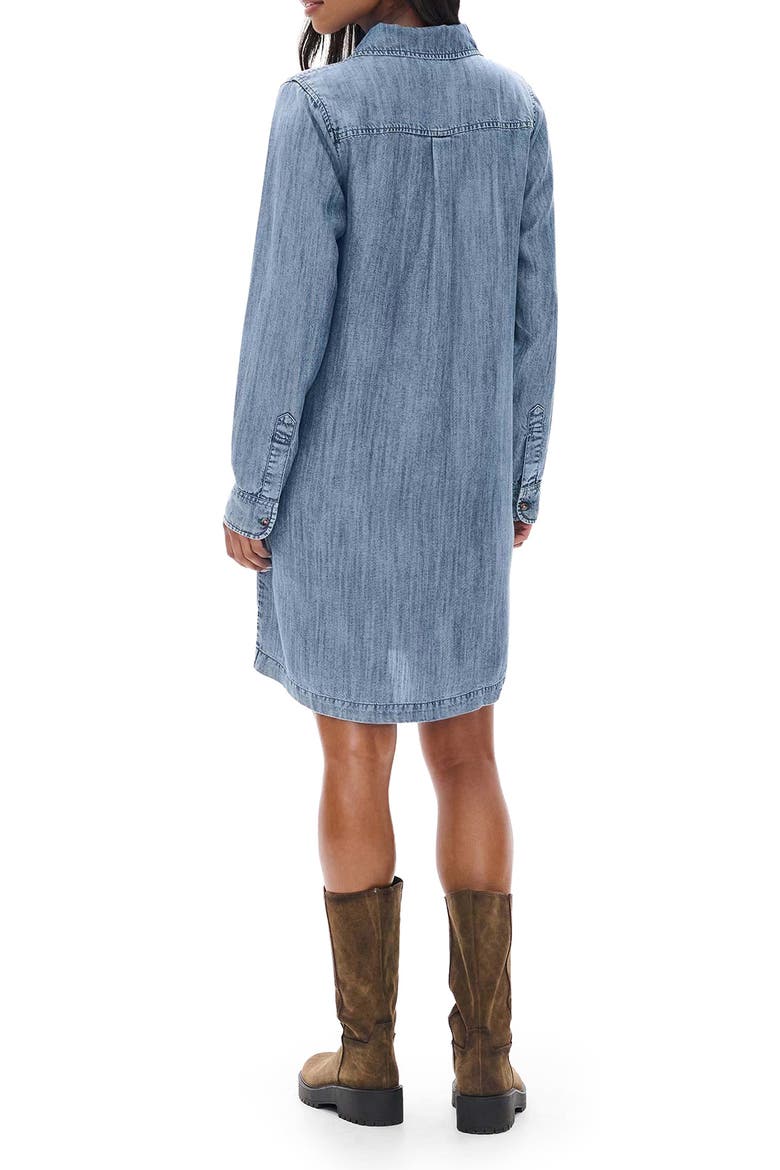 Acid-Washed Popover Dress, Alternate, color, BLUE