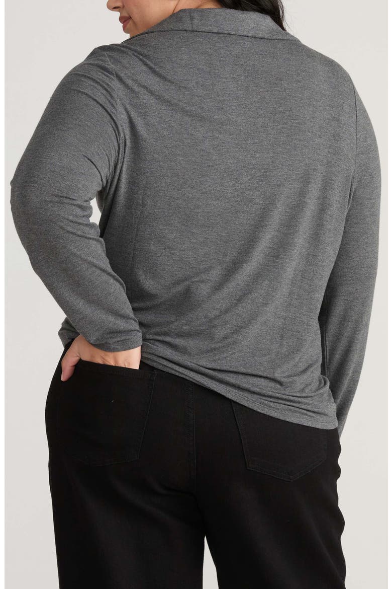 Katia Polo Jersey T-Shirt, Alternate, color, DARK GRAY HEATHER