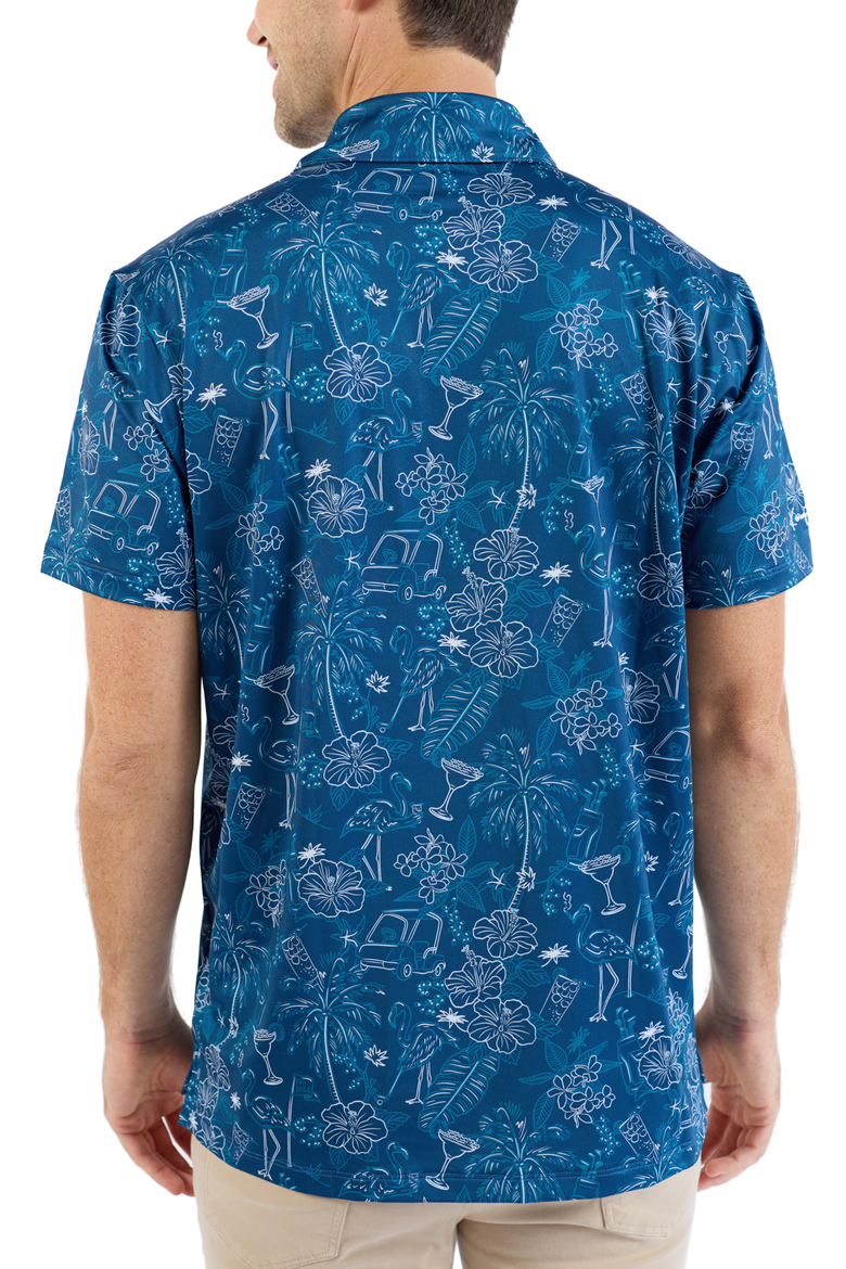The 19th Hole - Navy Golf Shirt, Alternate, color, Navy
