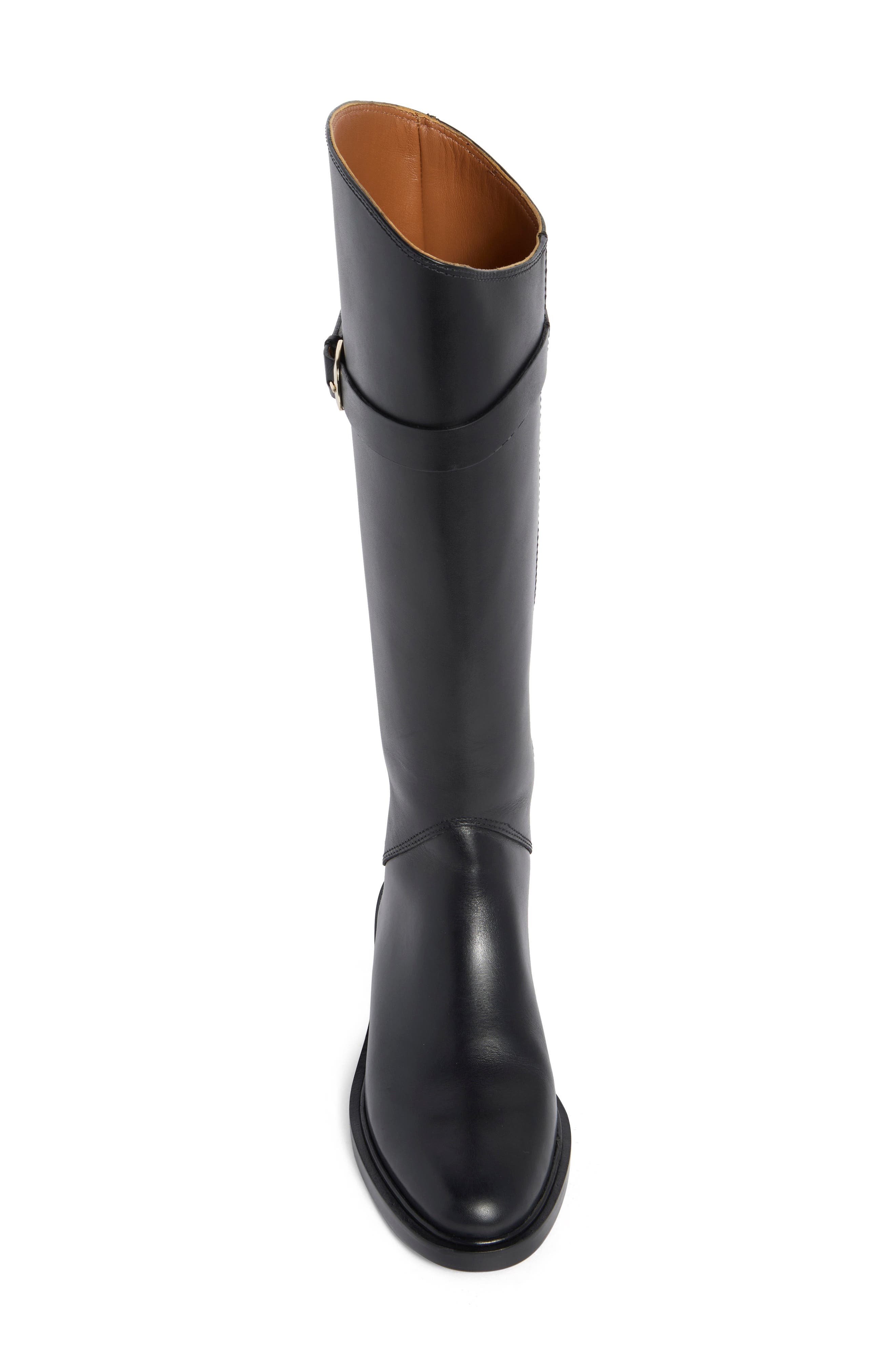 Franklin Leather Knee High Boot, Alternate, color, BLACK LEATHER