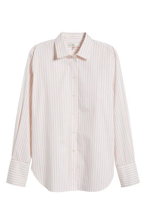 FRAME FRAME STRIPE OVERSIZE COTTON BUTTON-UP SHIRT