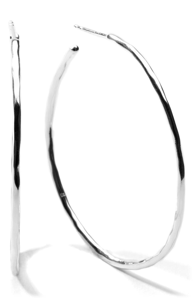 Ippolita Shiny Squiggle Hoop Earrings, Alternate, color, Silver