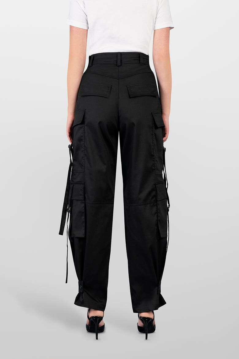 Maxi Cargo Pocket Pants, Alternate, color, Black