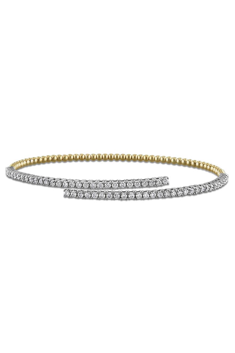 1 CTW Diamond Bangle 14k Two-Tone, Main, color, 14k Gold