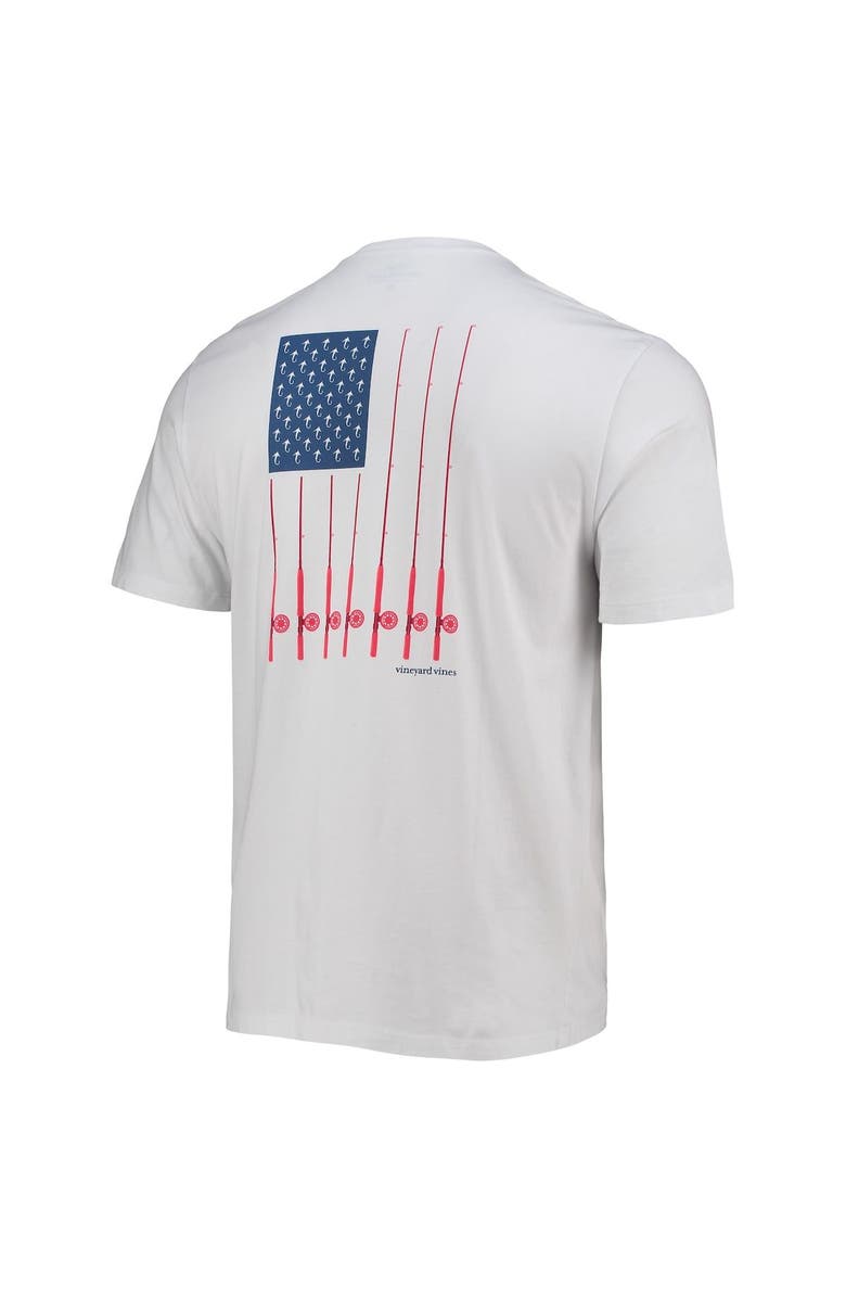 vineyard vines Men's Vineyard Vines White Dallas Cowboys Rod Flag Pocket T-Shirt, Alternate, color, 