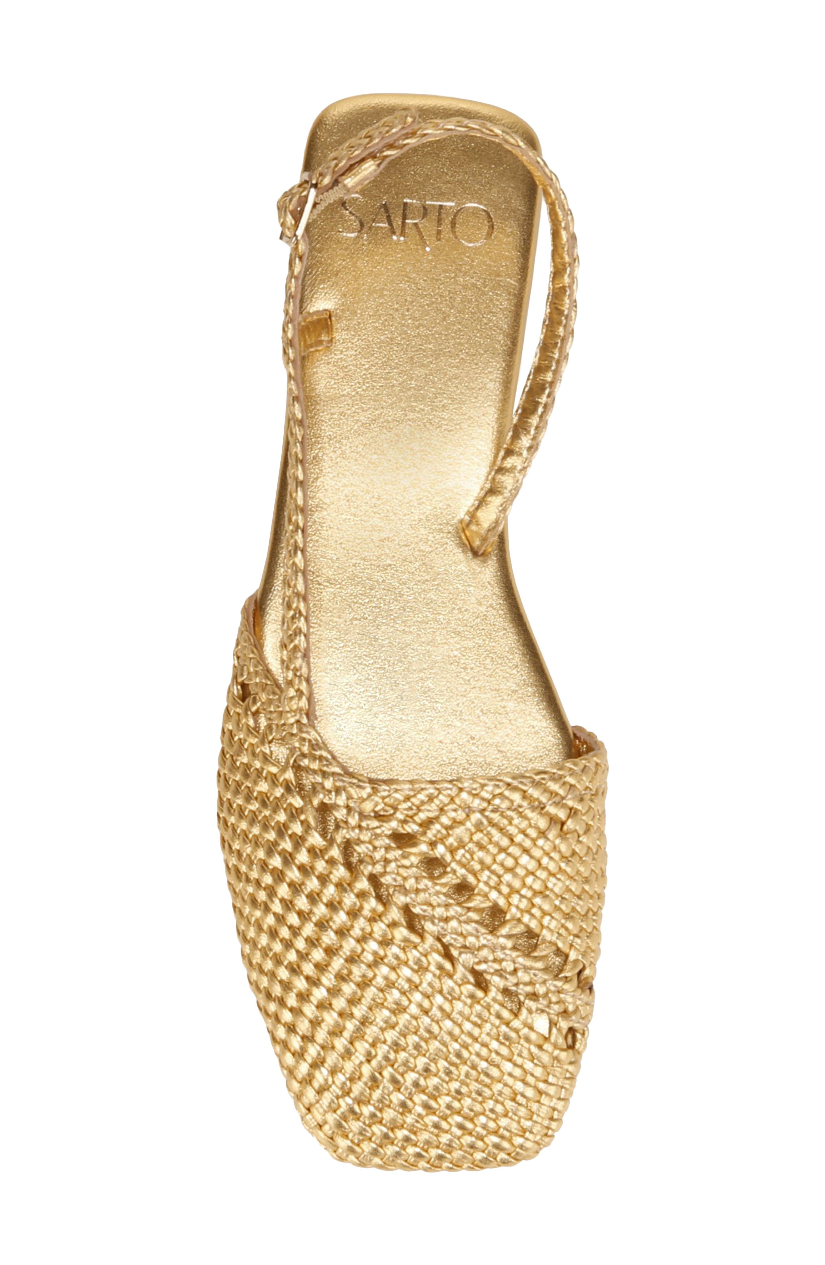 Ilona Slingback Flat, Alternate, color, OCRA GOLD