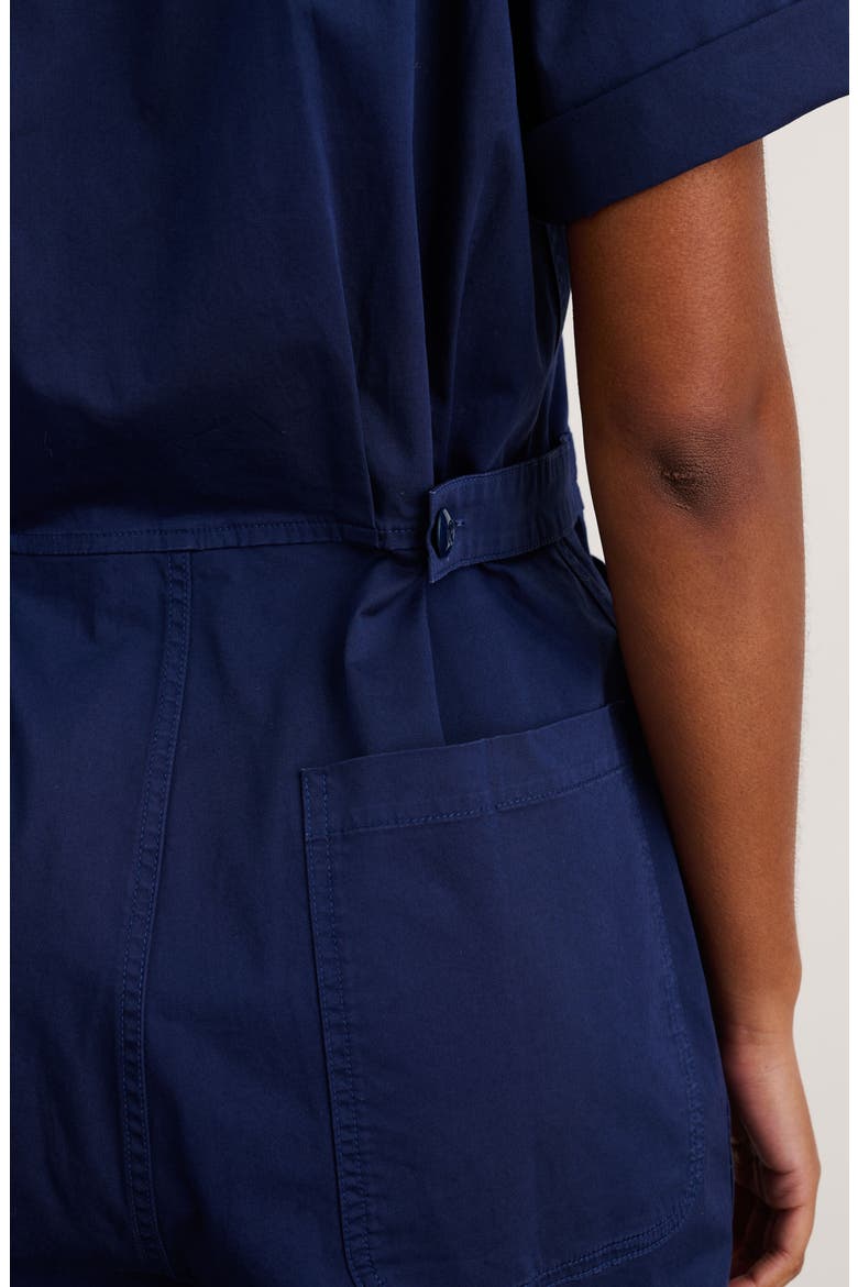 Romy Garment Dyed Cotton Boilersuit, Alternate, color, DARK NAVY
