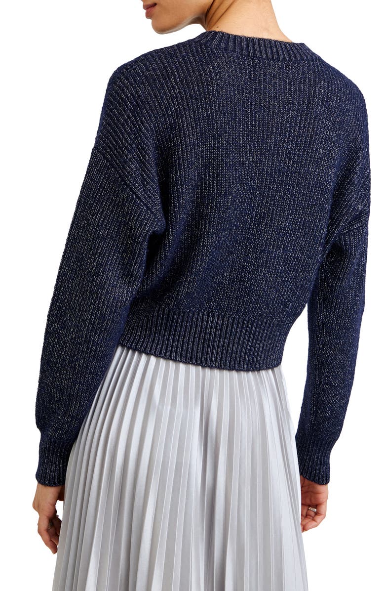 Bella Dahl Marled Fitted Waist Sweater, Alternate, color, Moonlight Shimmer