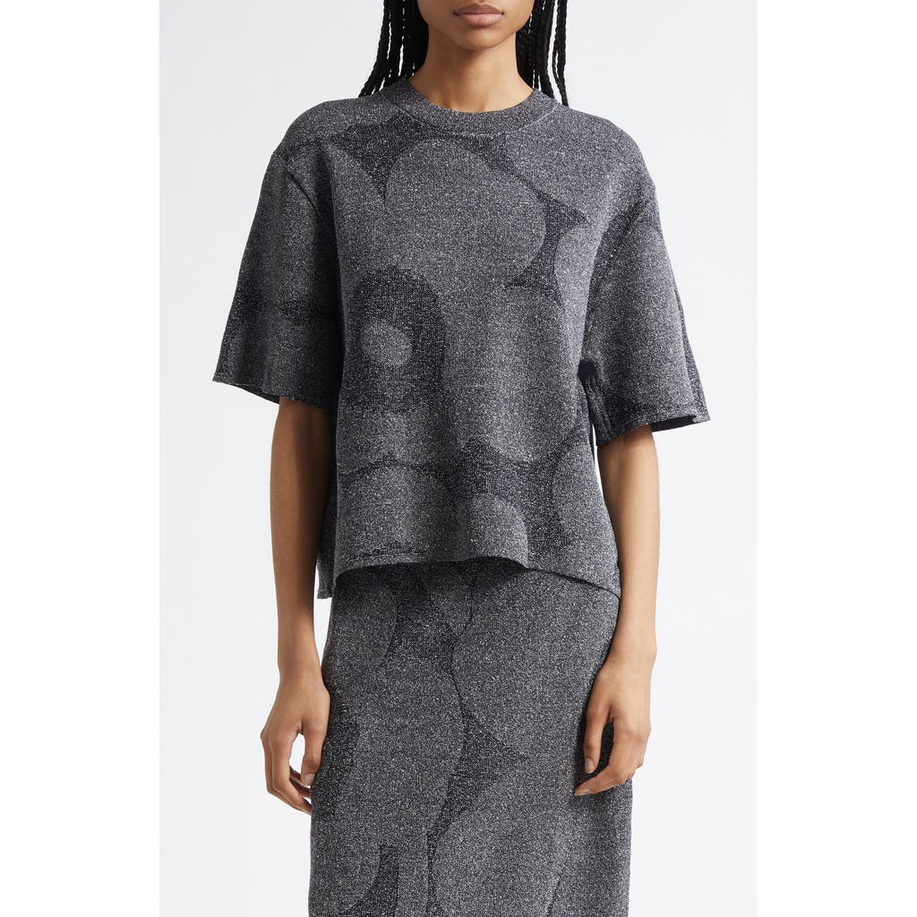 Marimekko Suloinen Unikko Floral Sweater In Grey, Dark Grey