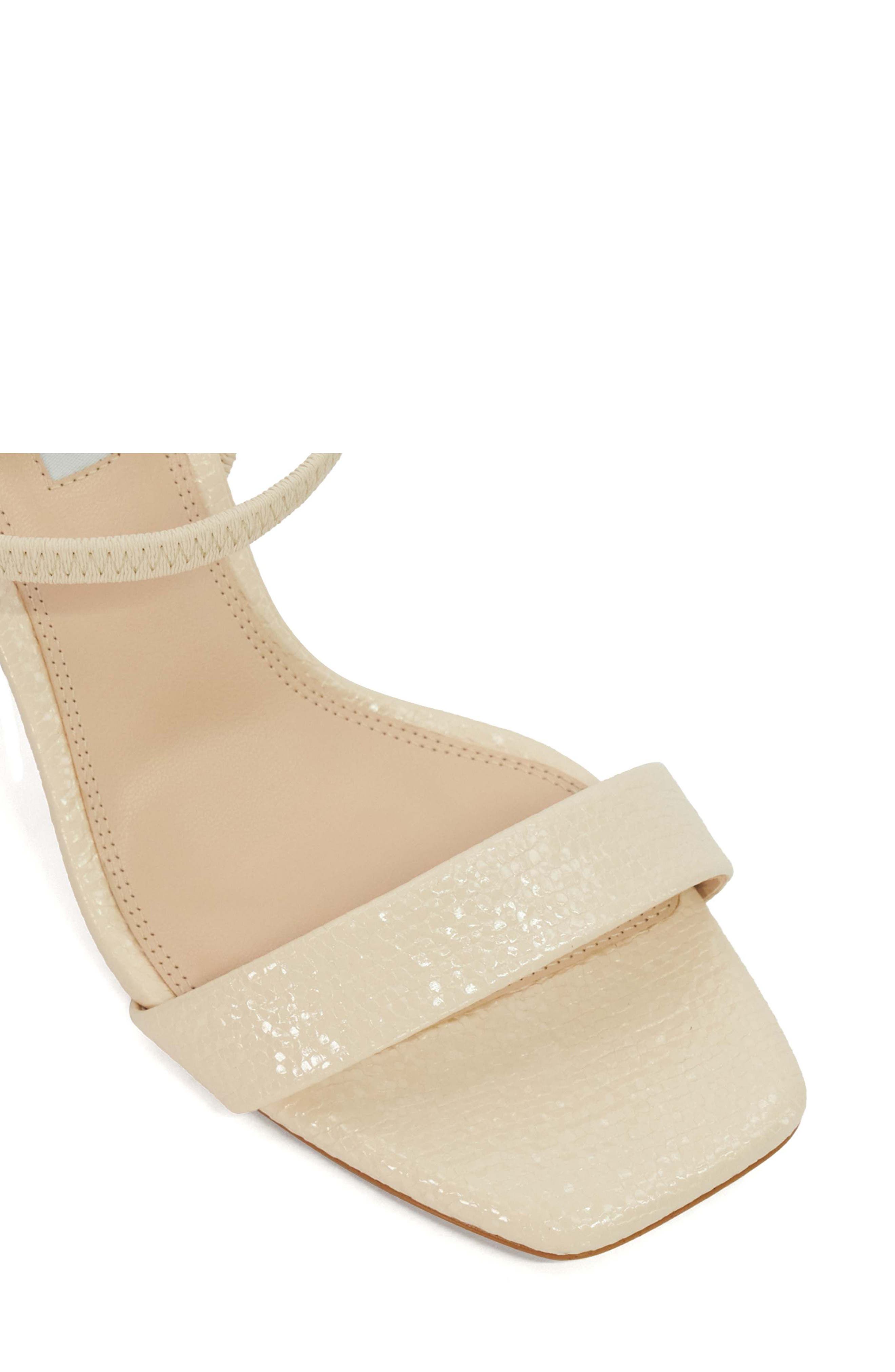 Dune London Methodical Ankle Strap Sandal, Alternate, color, Ecru