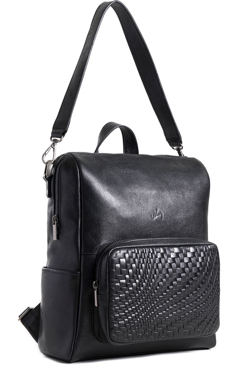 Velez Top Grain Leather Mini Backpack For Women Small Shoulder Bag Purse, Alternate, color, Black