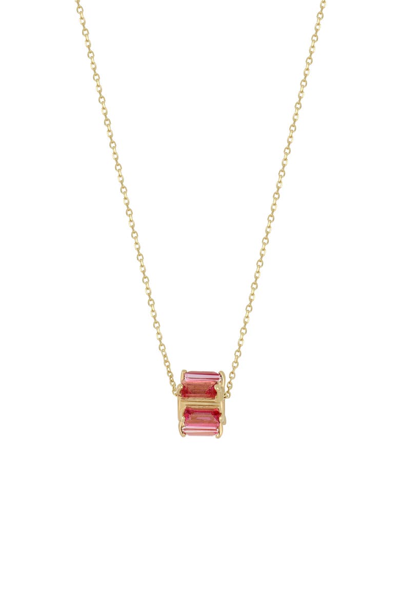 14K Gold Topaz Necklace, Main, color, 14KY 6BTBG0.75