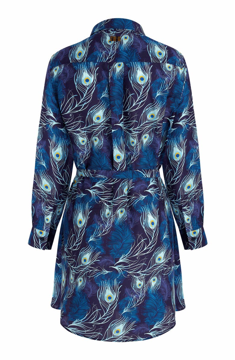 Vilebrequin Women's Eyes Of The Wind Cotton Silk Shirt Dress, Alternate, color, Minuit