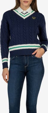 Golf Linx 18 Cable Knit V-Neck Sweater