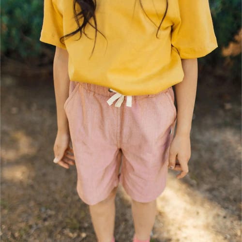 Jackalo Jules Shorts In Orange Chambray
