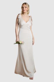 Coast V-Neck Crepe Maxi Dress