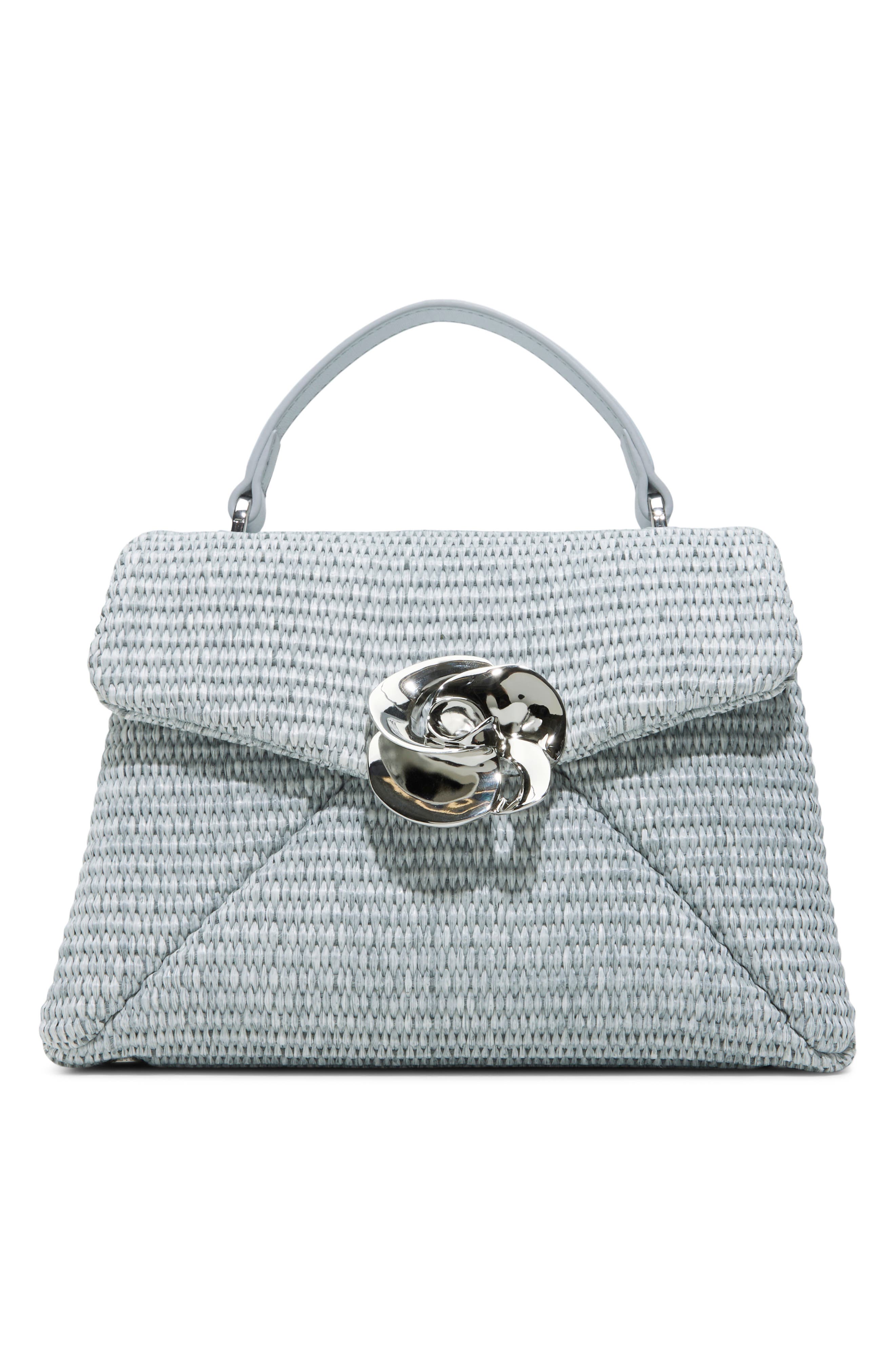Poppy Rose 2.0 Straw Handheld Bag