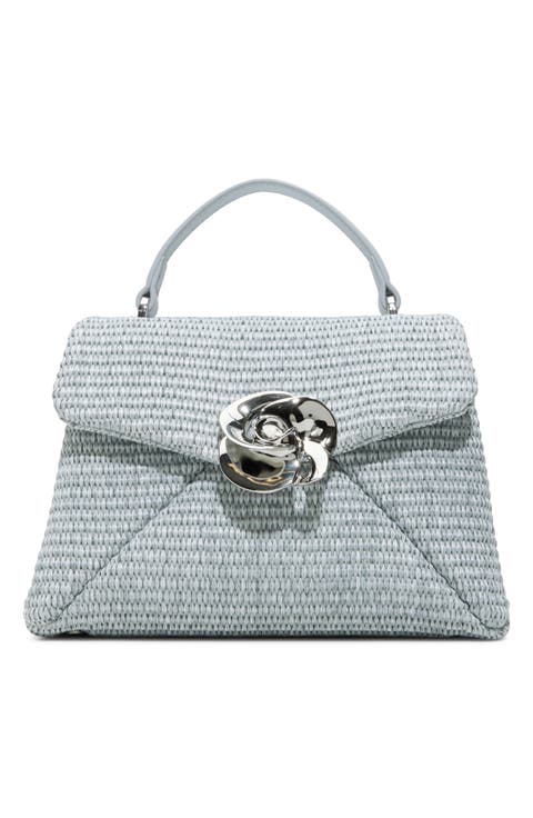 Poppy Rose 2.0 Straw Handheld Bag