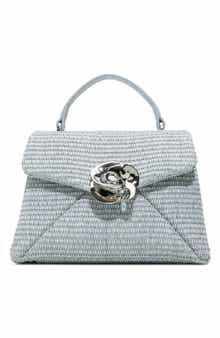 Poppy Rose 2.0 Straw Handheld Bag