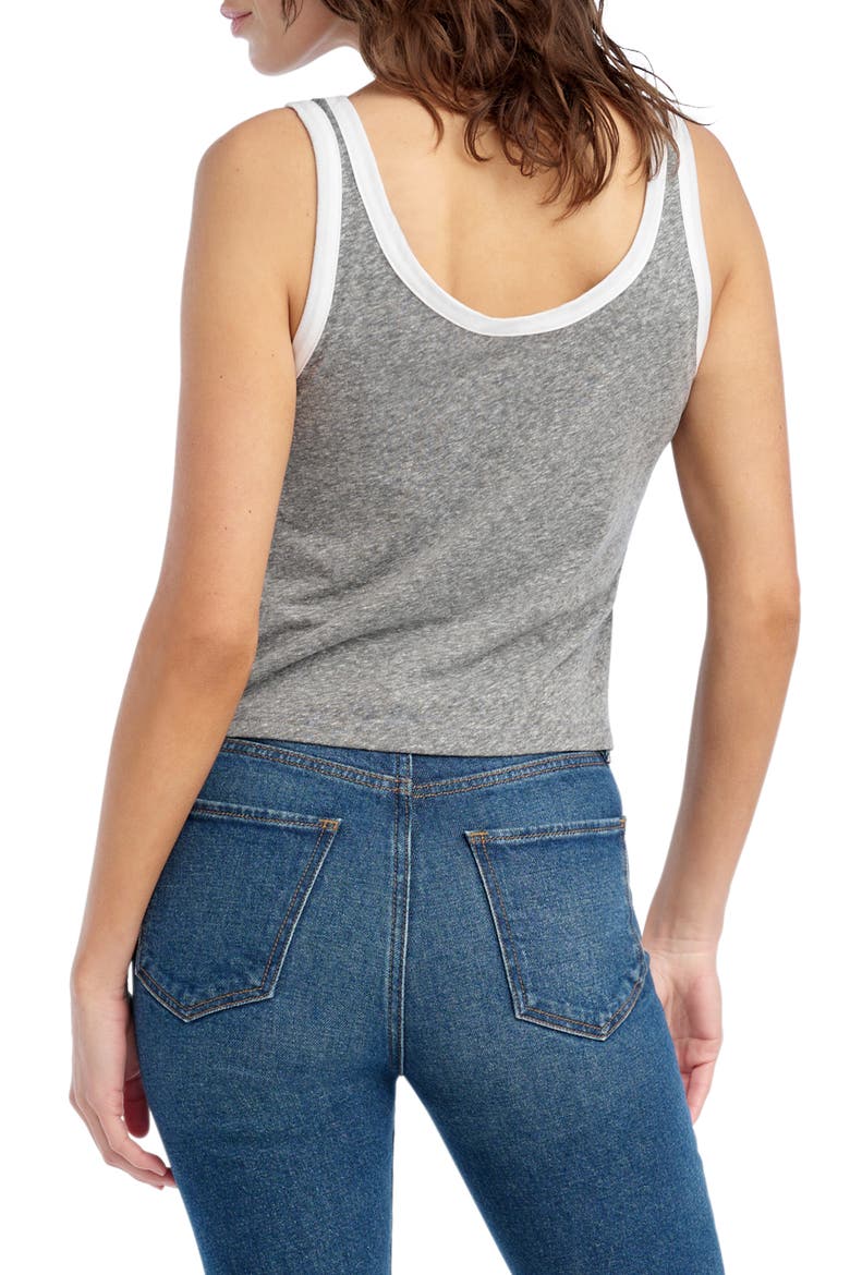 Scoop Neck Tank, Alternate, color, HEATHER GREY/ WHITE