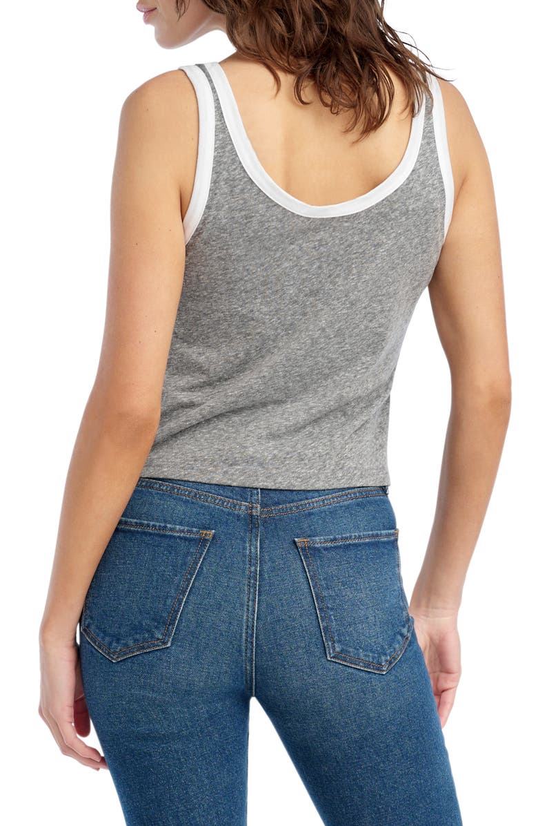 Favorite Daughter Scoop Neck Tank, Alternate, color, Heather Grey/ White
