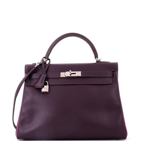 Kelly Handbag Bicolor Epsom with Palladium Hardware 32